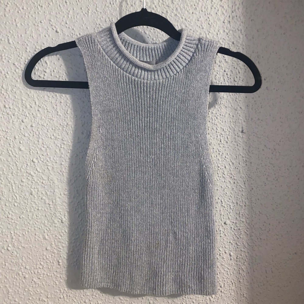 Grey Sweater Turtleneck Tank